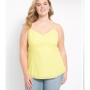 Lane Bryant Classic V-Neck Babydoll Eyelet Cami Size 20